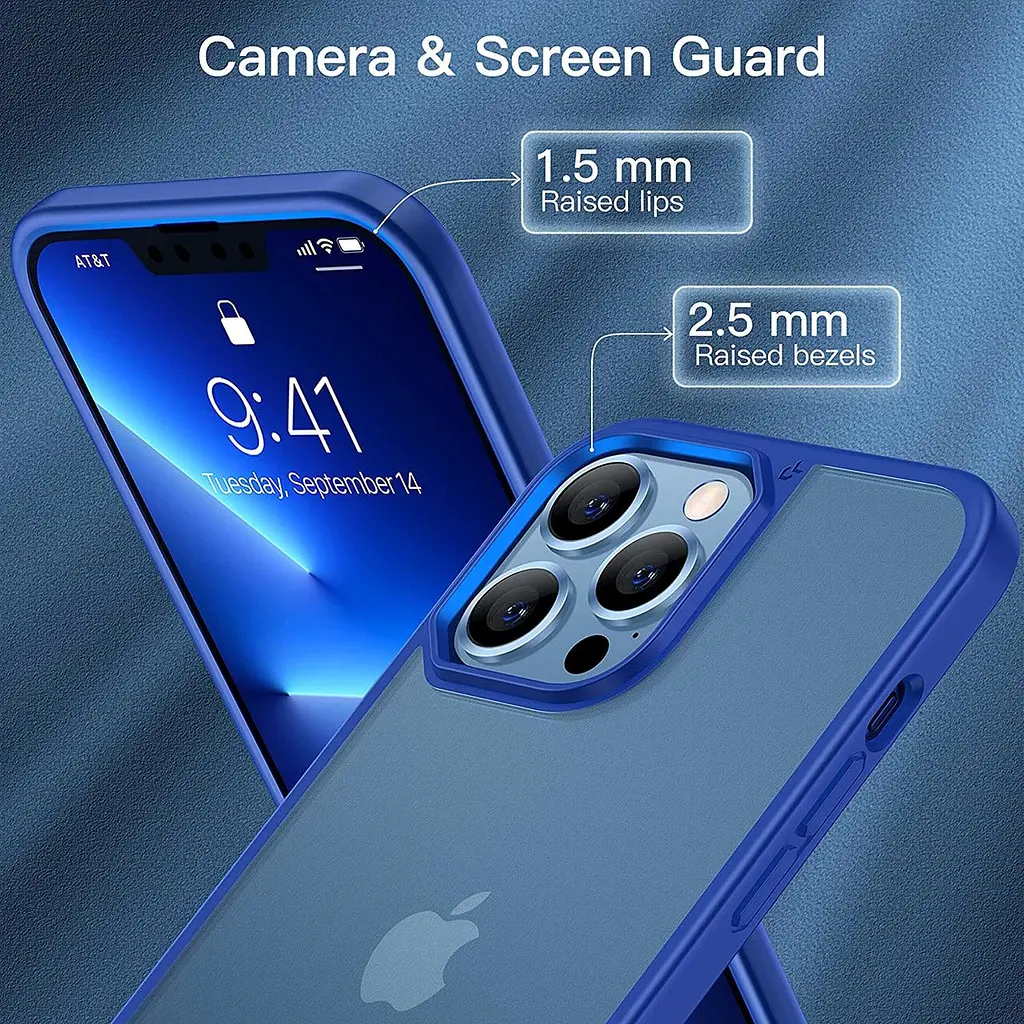 Чохол CASEKOO Frosted для iPhone 13 Pro Mil-grade Slim Fit, матовий напівпрозорий протиударний - фото 5
