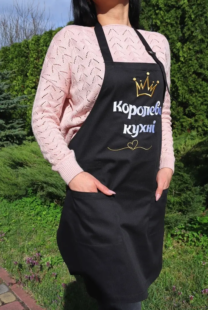 Фартух з написом Королева кухні, промофартухи - фото 5