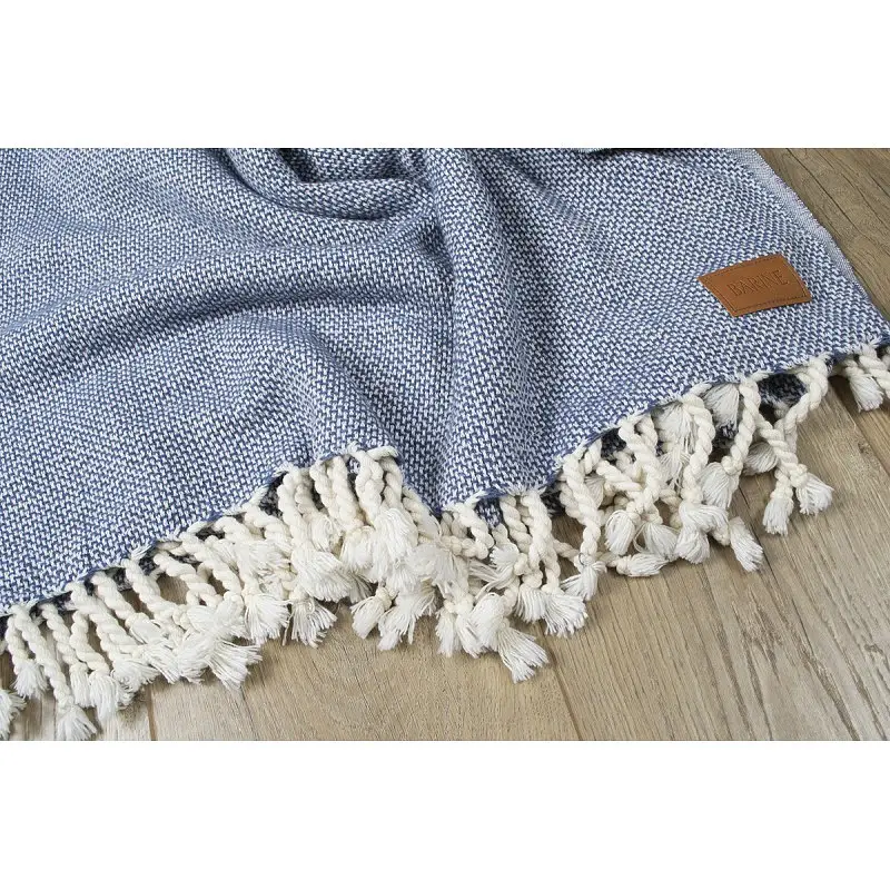 Плед-накидка Barine - Wool Basket indigo синій 120*175 - фото 4