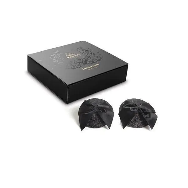 Пестіс Bijoux Indiscrets Burlesque pasties GLITTER and BOW, One size - фото 3