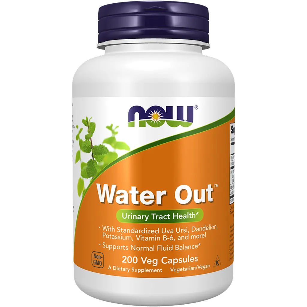 Сечогінний засіб трав'яний Water Out Now Foods баланс рідини 100 вегетаріанських капсул