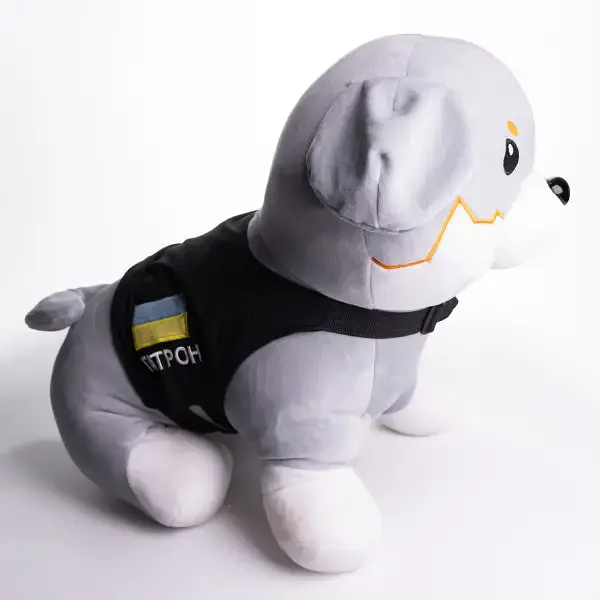 Игрушка-подушка Пес Патрон с пледом 110x140 см серый детский плюшевый плед игрушка подушка детская ТМ COLORFUL HOME 509-6G - фото 2