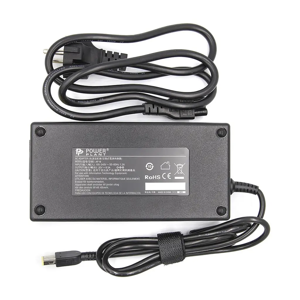 Блок живлення до ноутбуку PowerPlant IBM/LENOVO 220V, 20V 170W 8.5A (USB) (IB170HUSB) - фото 2