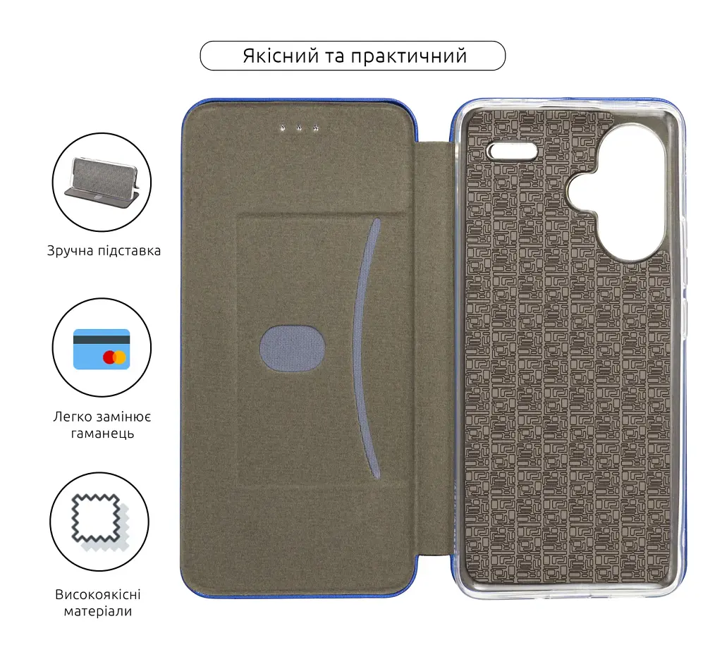 Чехол-книга ArmorStandart G-Case для Xiaomi Redmi Note 13 Pro+ 5G Blue - фото 3