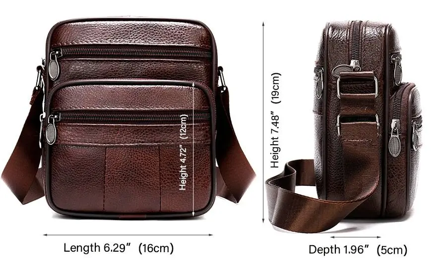 Сумка кожаная мужская Vintage 16,5х19,5х6 см sum0012331 - фото 10