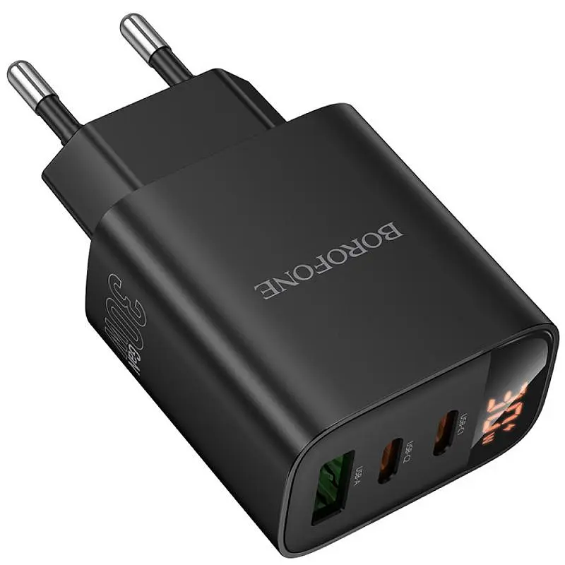 СЗУ Borofone BA98A Ilustre with digital display PD30W (1USB-A/2C) Black - фото 5