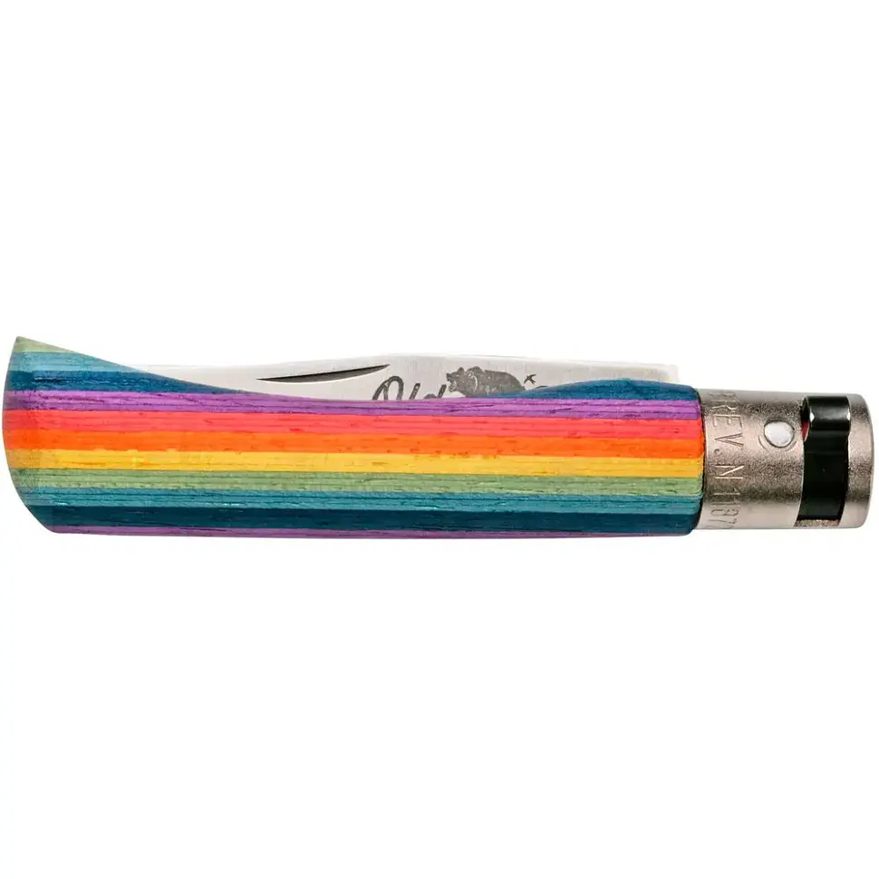 Ніж Old Bear Rainbow S, 420 steel, wood handle,, rainbow - фото 4