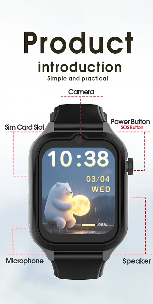 Смарт-годинник дитячий Wonlex CT27 Original Годинник-телефон з відеодзвінком GPS і SIM-картою, геопаркан (19534) - фото 10