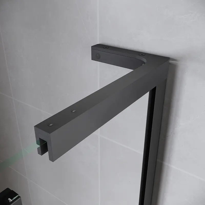 Двері у нішу Koer Walk-In розсувні Sr SD07-120x200-R-TR-07 прозоре скло Easy Clean 8мм Графіт KR5775, Права, прозорий, графіт - фото 5