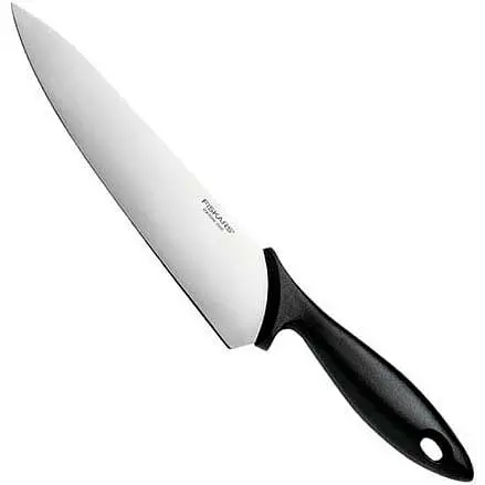 Нож кухонный Fiskars Essential поварской 21.4 см нержавеющая сталь, пластик, черный kuh0014565 - фото 3