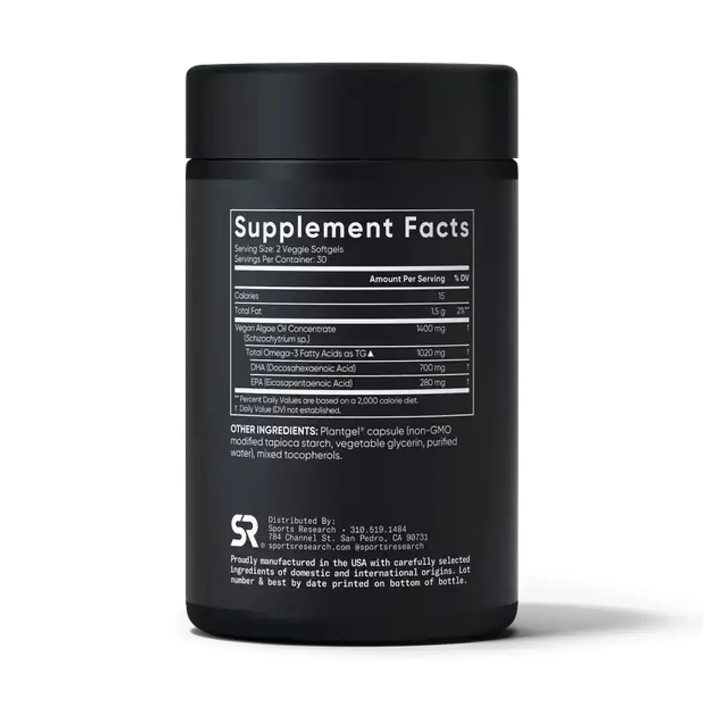 Омега-3 Sport Research Vegan Omega-3 1400 mg 60 softgels (1086-2023-10-4398) - фото 2