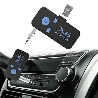 Bluetooth-адаптер ресивер AUX X6 з мікрофоном та TF-картою для автомобіля та аудіосистем - фото 4