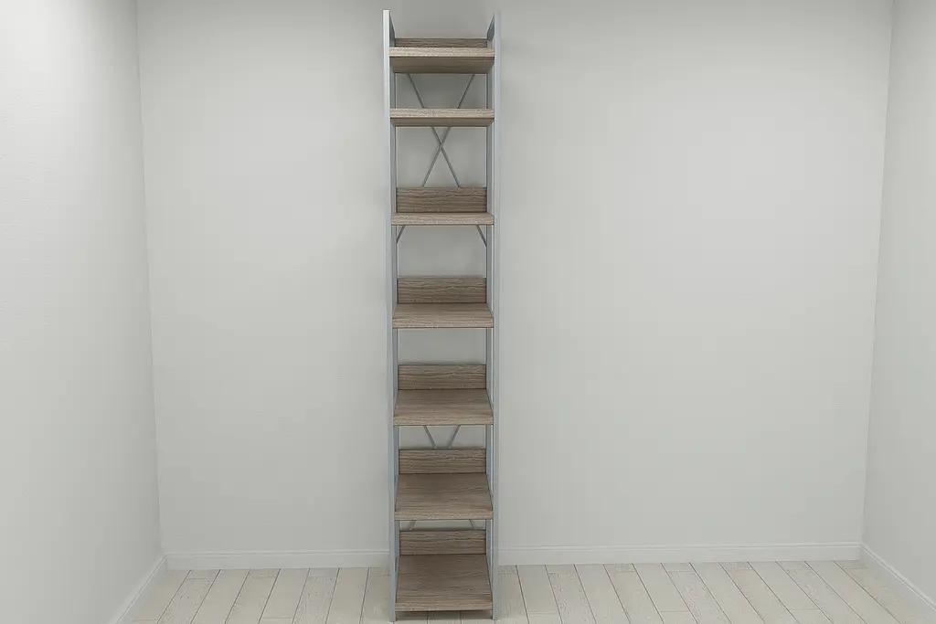 Шафа Гардероб Уні секція 4 серії Конект Ferrum-decor 220x40x50см Сірий метал ДСП Дуб Сонома Трюфель 32 мм (FRD-104554) - фото 1