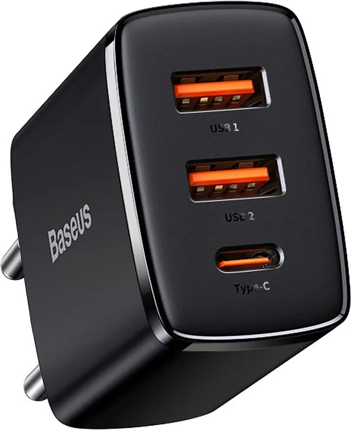 Зарядний пристрій Baseus Compact Quick Charger 2U+C 30W EU black (CCXJ-E01) - фото 2