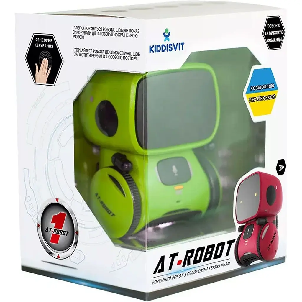 Радіокерований робот AT-Robot з голосовим керуванням Green (AT001-02-UKR) [113034] - фото 4