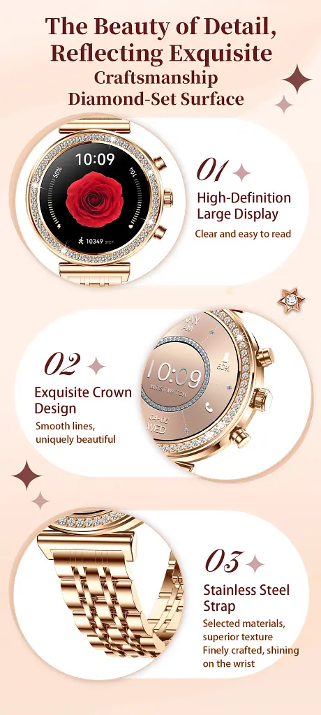 Смарт-часы Lemfo I110 стальной ремешок gold (16732) - фото 2