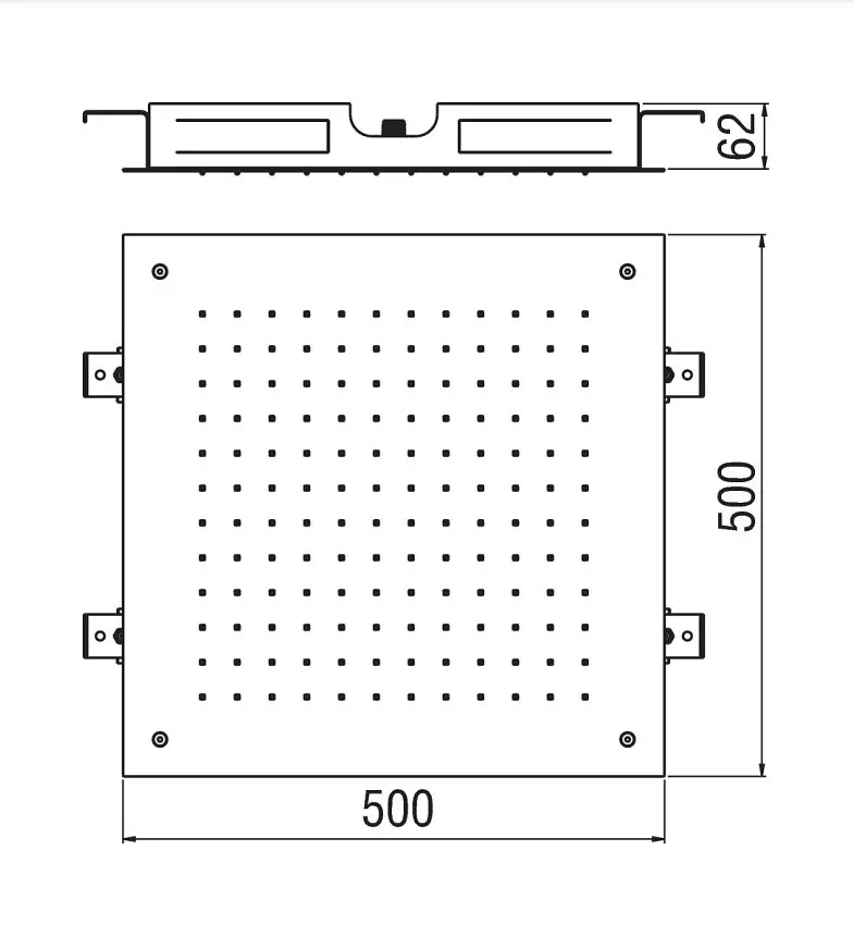 Верхній душ Nobili Components Flush-fit AD139-101CR, Хром - фото 2