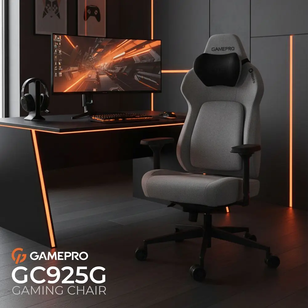 Крісло для геймерів GamePro Fabric Grey (GC925G) - фото 8