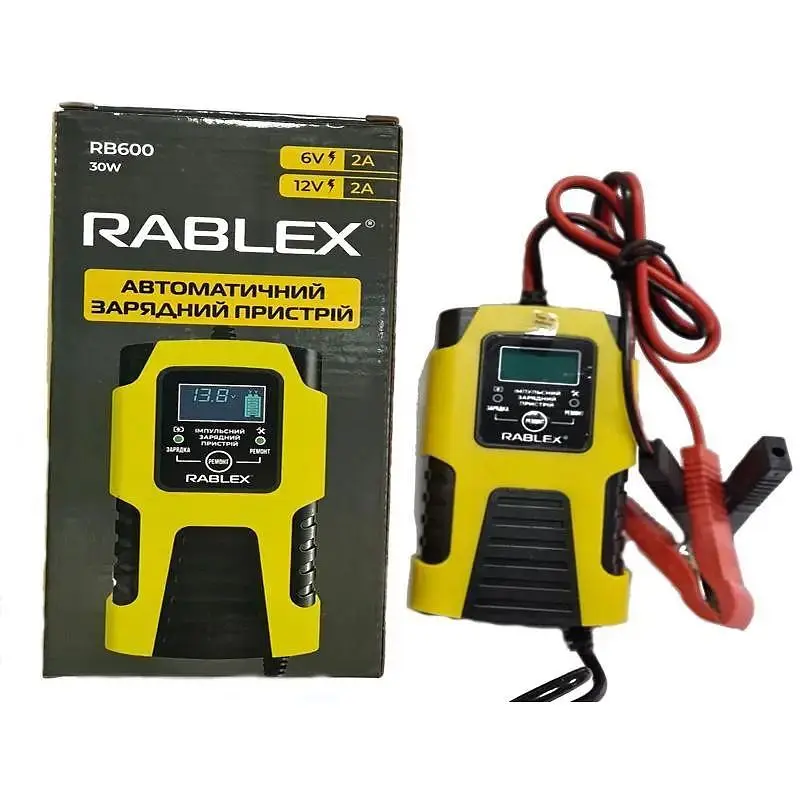 Автоматичний зарядний пристрій Rablex RB-600 6V/12V 2Ah 30W - фото 2