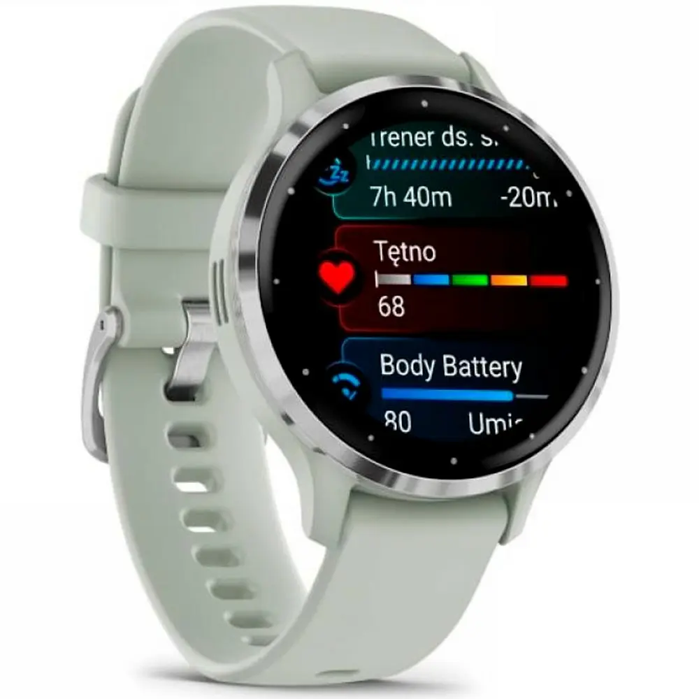 Смарт-годинник Garmin Venu 3S Silver S. Steel Bezel w. Sage Grey Case and S. Band (010-02785-01) - фото 3