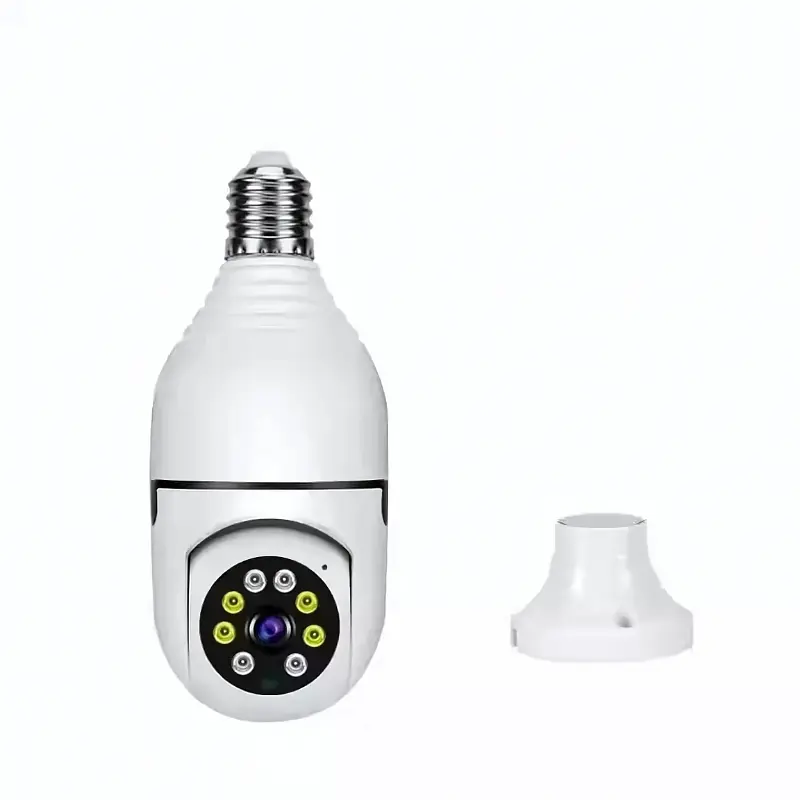 Бездротова IP Full-HD, 2 MP, WIFI камера з датчиком руху і нічним баченням у плафон для лампочки, біла (8247101093)
