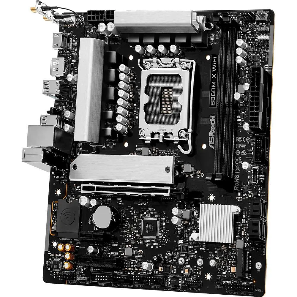 Материнська плата ASRock B860M-X WIFI (B860M-X WIFI) (Socket 1851, Intel B860, Micro-ATX) - фото 2
