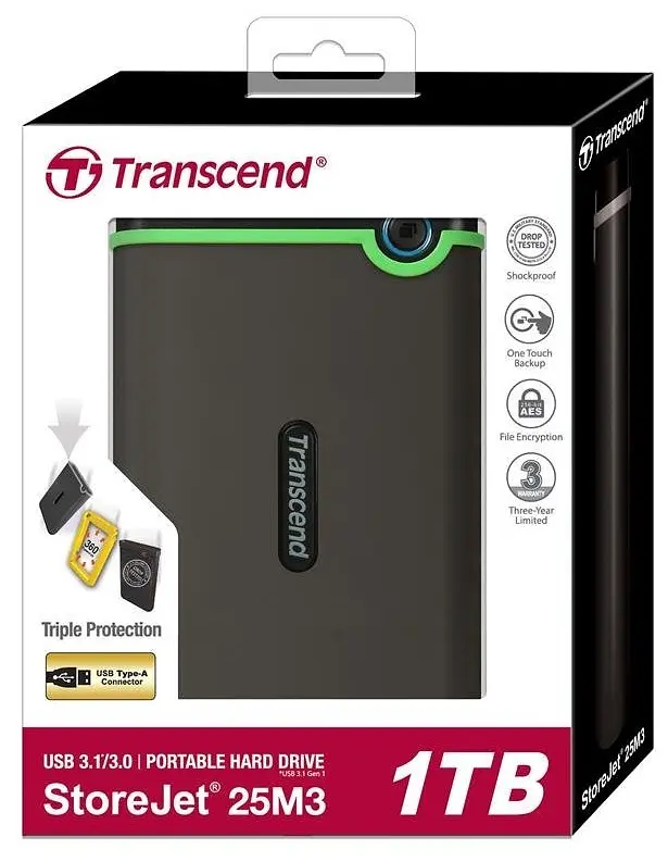 Портативный жесткий диск Transcend 2 ТБ USB 3.1 StoreJet 25M3 Iron Gray - фото 6