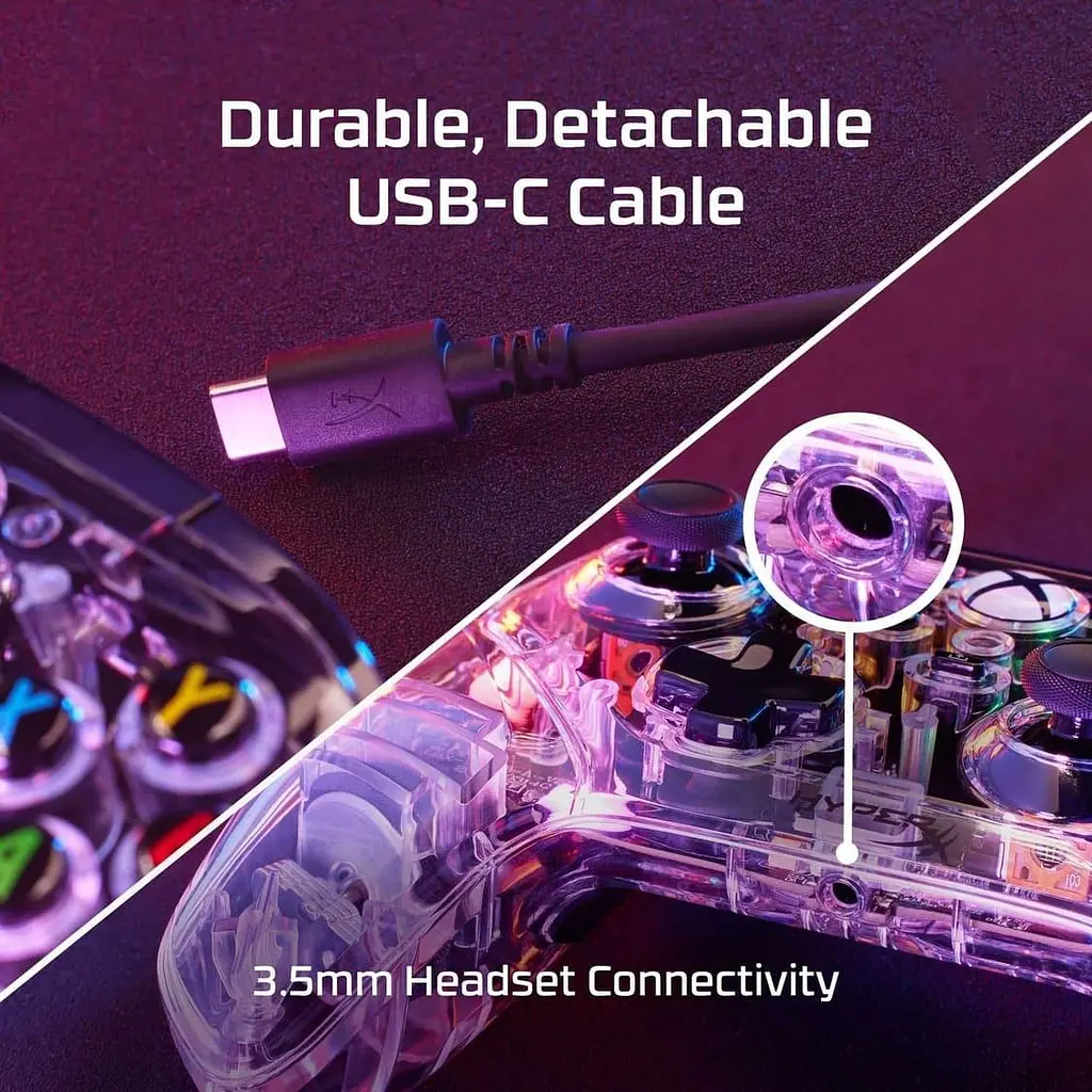 Геймпад HyperX Clutch Gladiate RGB for PC/Xbox Clear (7D6H2AA) - фото 7