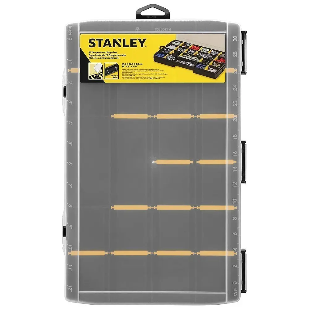 Органайзер Stanley 22 ячейки с переставными перегородками пластиковый (STST81681-1) - фото 3