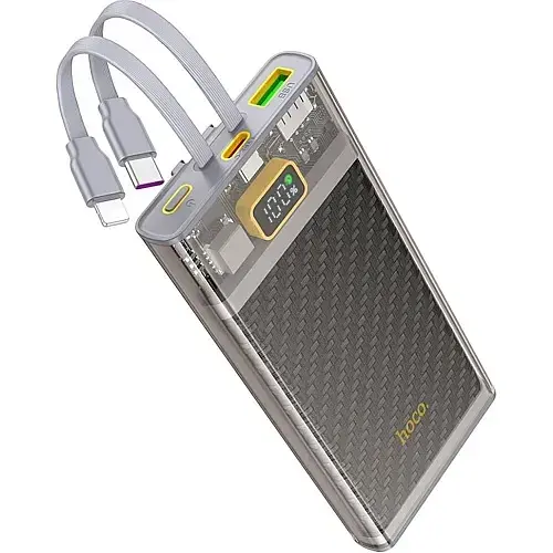 Портативна батарея Power Bank Hoco J104 Discovery Edition 22.5W with cable 10000mAh Grey - фото 4