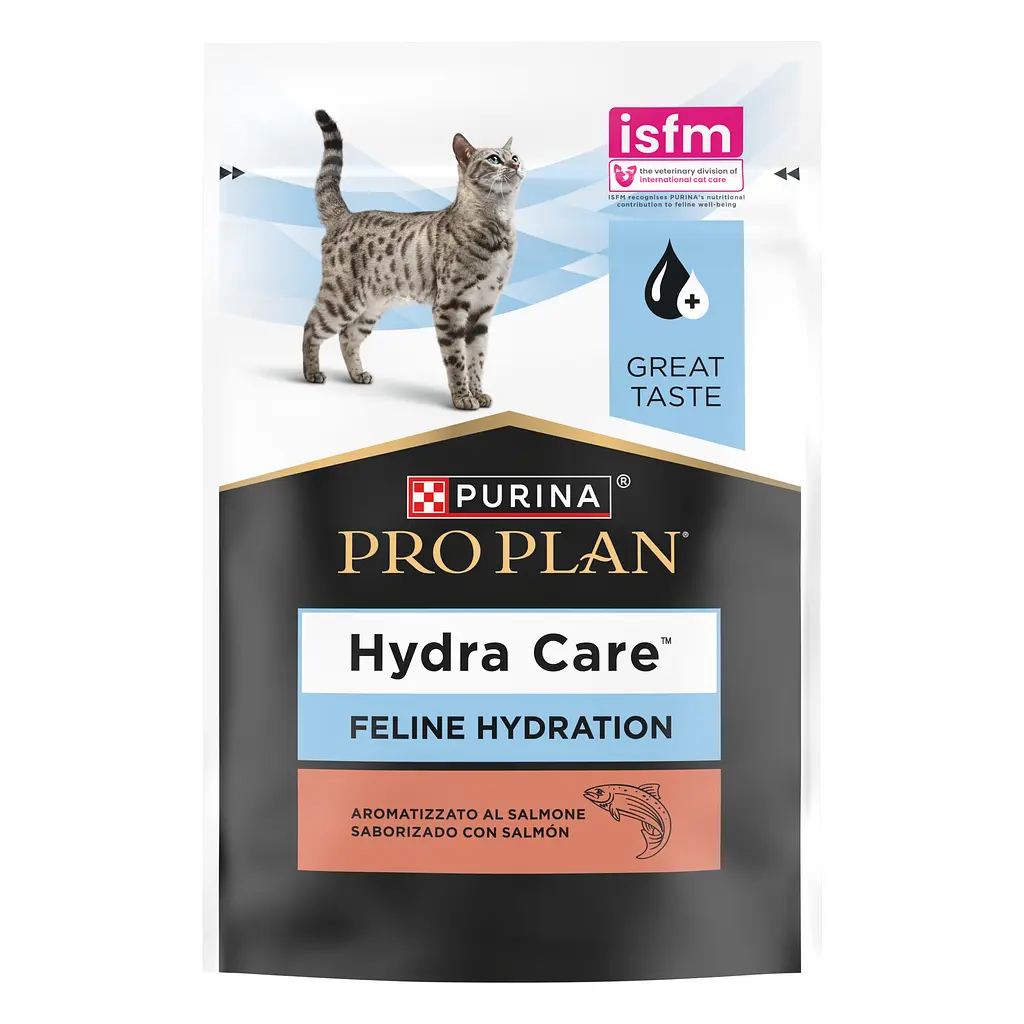 Набір вологий додатковий корм для дорослих котів Purina Pro Plan Hydra Care для збільшення споживання рідини з лососем 75 г х 10 шт. - фото 4