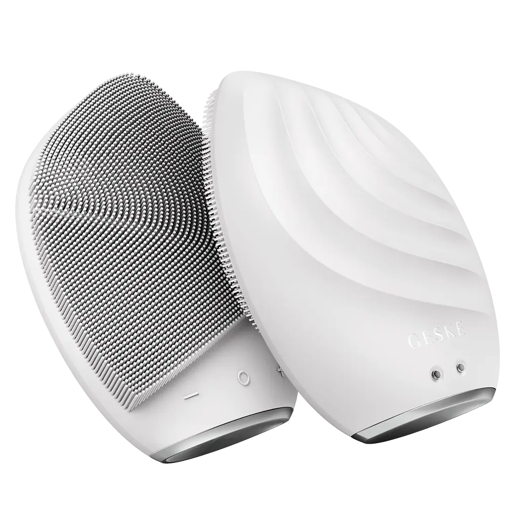 Електронна звукова щітка для обличчя GESKE Sonic Facial Brush 5 в 1 білий - фото 2