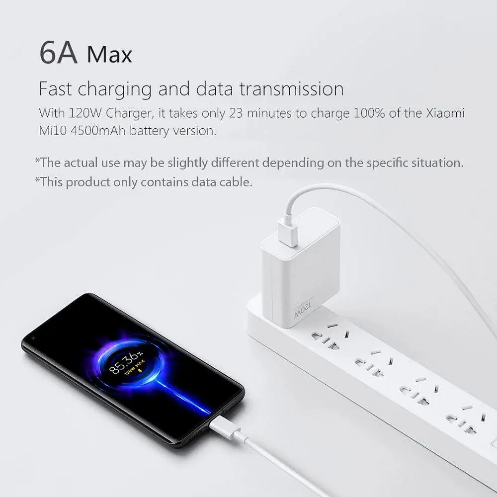 Кабель Xiaomi 6A USB-A to USB-C 1m (BHR6032GL) [85505] - фото 7