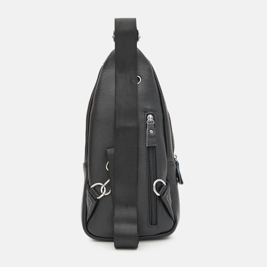 Сумка-слінг чорна шкіряна Tiding Bag F-A25F-5003A - фото 3
