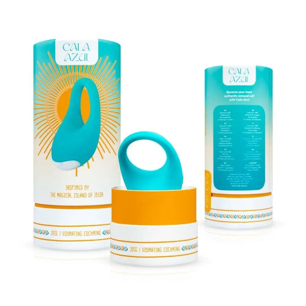 Ерекційне кільце з вібрацією Cala Azul - Jose Vibrating Cockring, 10 режимів - фото 9