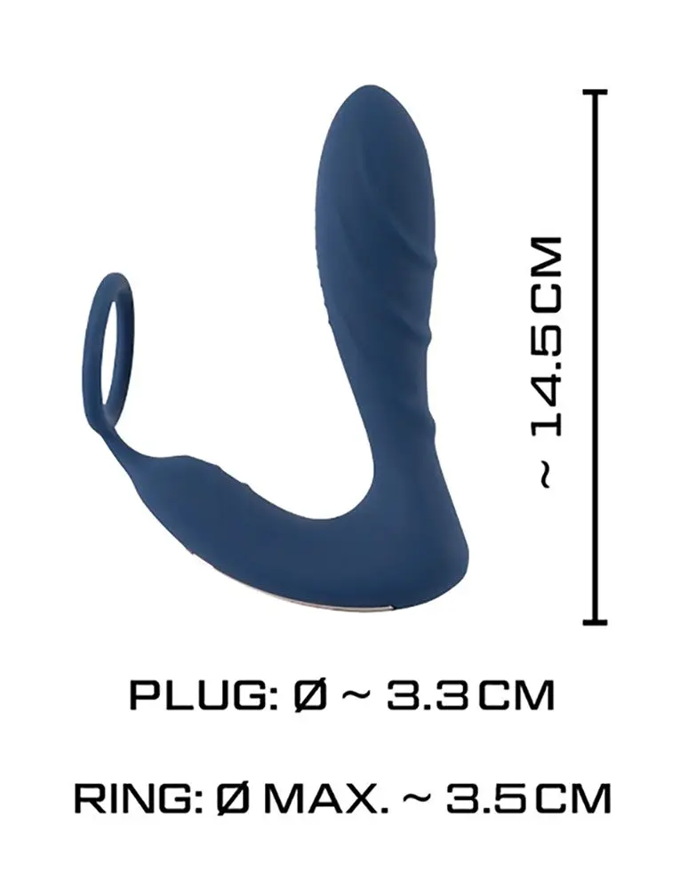 Стимулятор простати You2Toys Prostate Plug, 14.5 см (синій) - фото 6