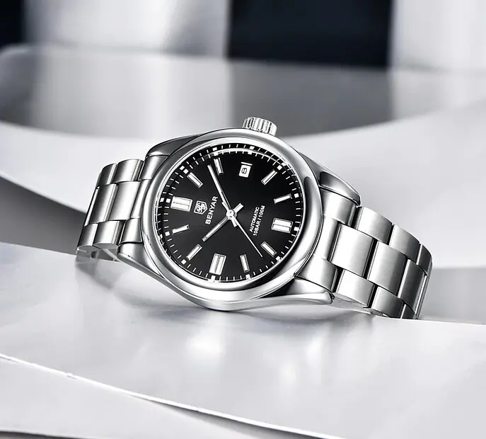 Наручний годинник Benyar Automatic 10 BAR Сріблястий (2783) - фото 7