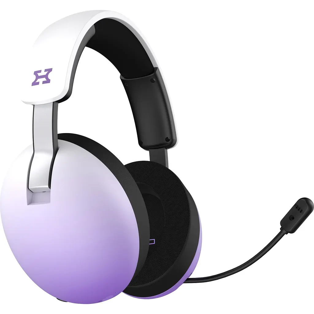 Игровые наушники Hator Hellyberry HH30 Pro Wireless White-Violet (HH30_PRO_wireless_WV) [162984] - фото 2