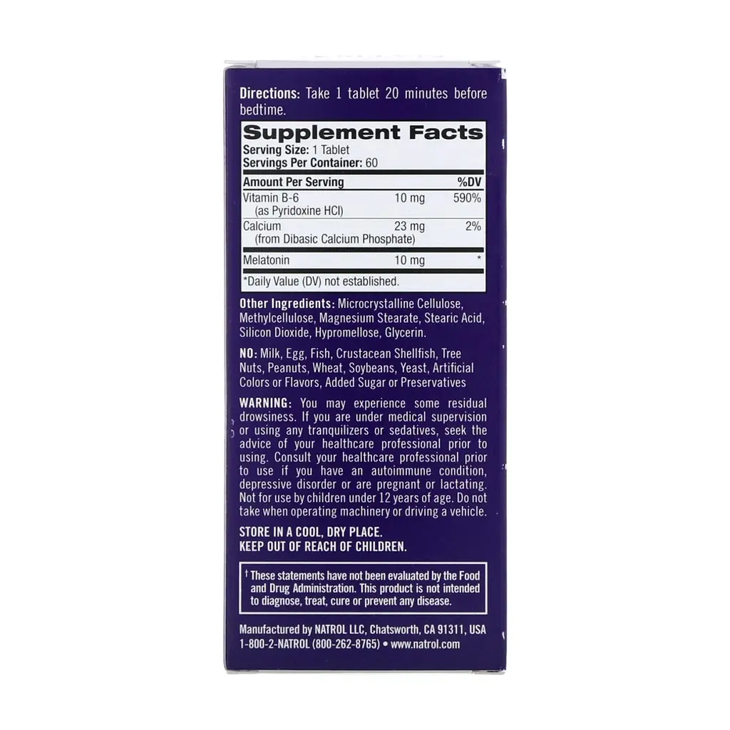 Амінокислота Natrol Мелатонін Повільного Вивільнення 10 мг, Melatonin Advanced S (NTL-05964) - фото 2