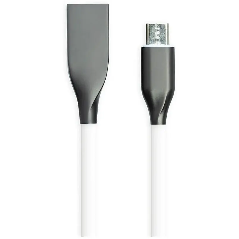 Дата кабель USB 2.0 AM to Micro 5P 1.0m white PowerPlant (CA910700) - фото 1