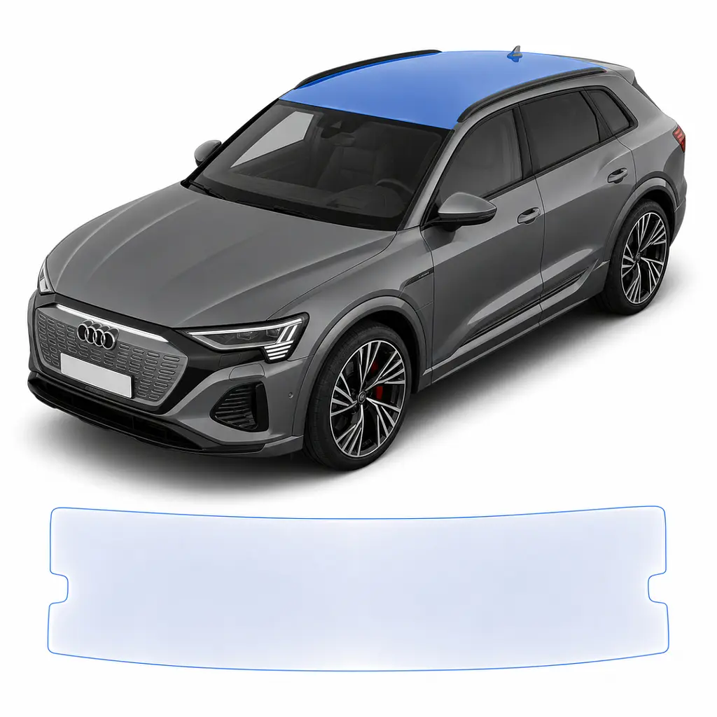 Антигравійна захисна бронеплівка за лекалами для Audi Q8 e-tron GE facelift 2023-2025 - зона даху