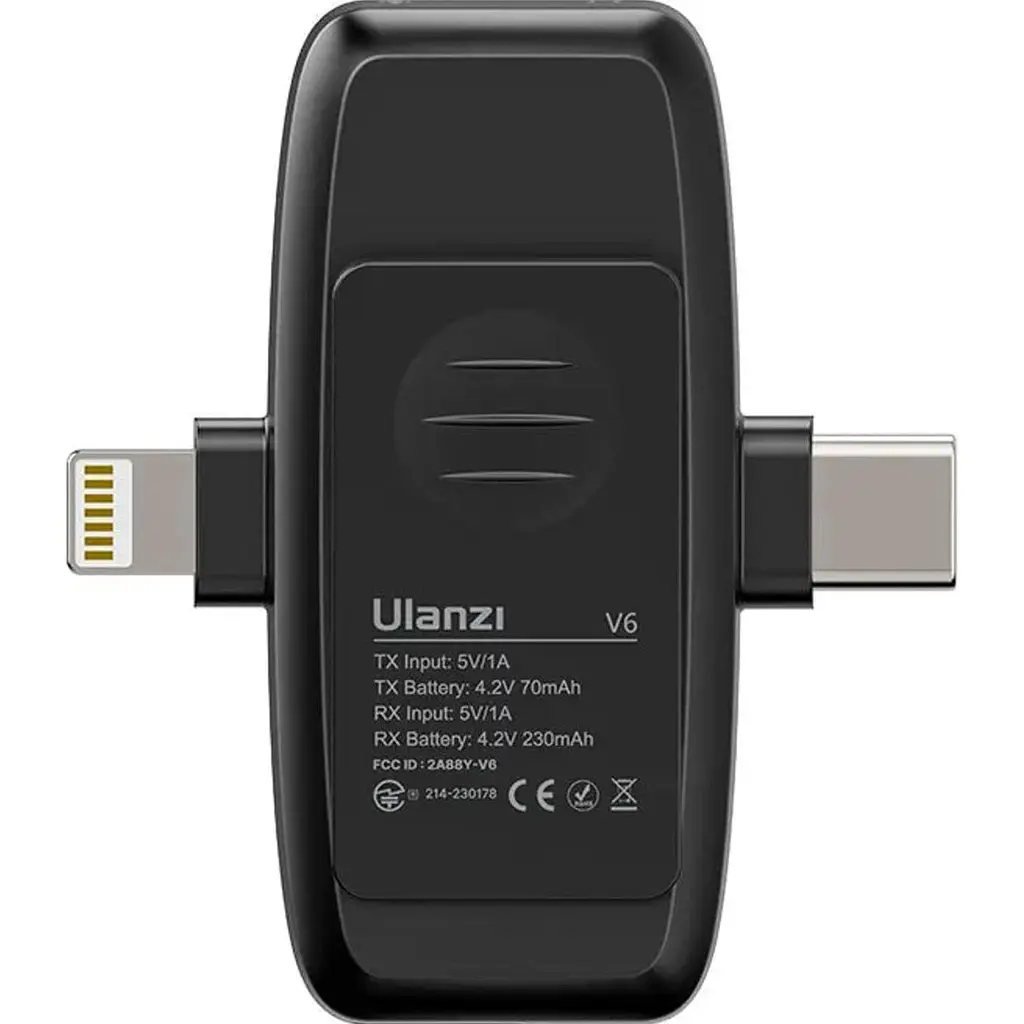 Мікрофонна радіосистема Ulanzi V6 3-in-1 Plug-Play (A020GBB1) [107646] - фото 8
