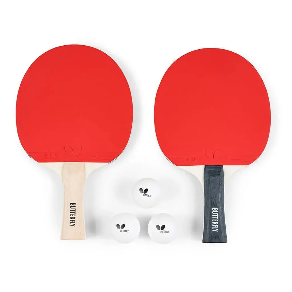 Комплект для настільного тенісу Butterfly Racket Set Easy 2 Bats 3 Balls (6257623202) (932197) - фото 2