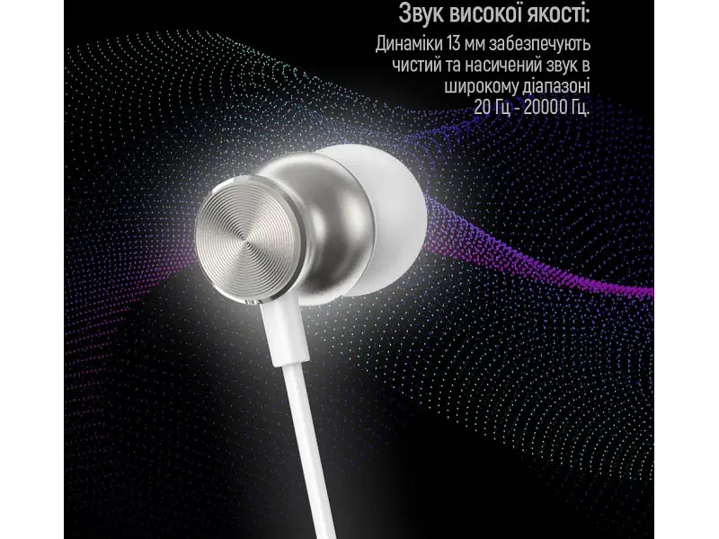 Навушники з мікрофоном ColorWay Wired UrbanBeat White (CW-WD03WT) - фото 8