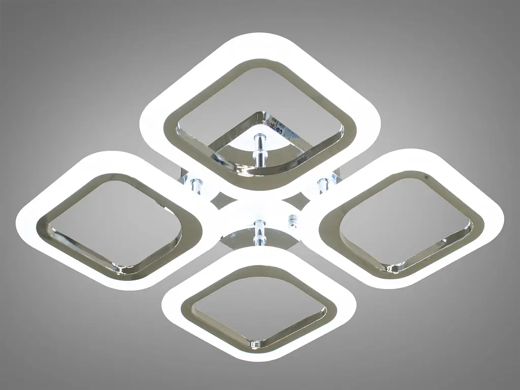 Стельова люстра LED Diasha AS8060/4HR, 55W, хром, IP20, для коридору, спальні, кухні - фото 3