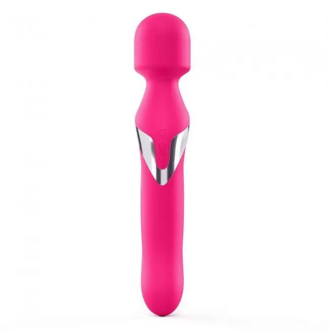 Вібромасажер 2в1 Dorcel Dual Orgasms Magenta класичний масажер і вібратор з перлинним масажем - фото 3