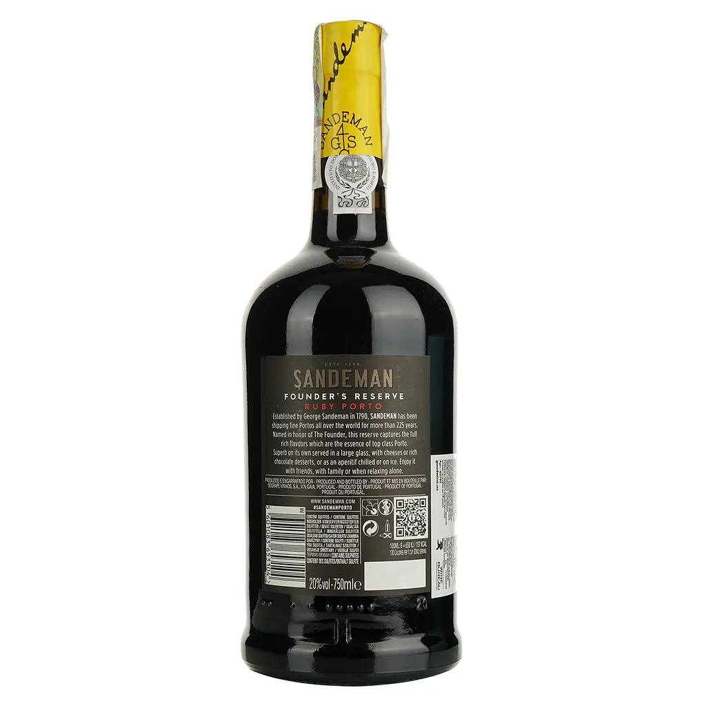 Вино портвейн Sandeman Porto Founders Reserve, червоне, солодке, 20%, 0,75 л - фото 2