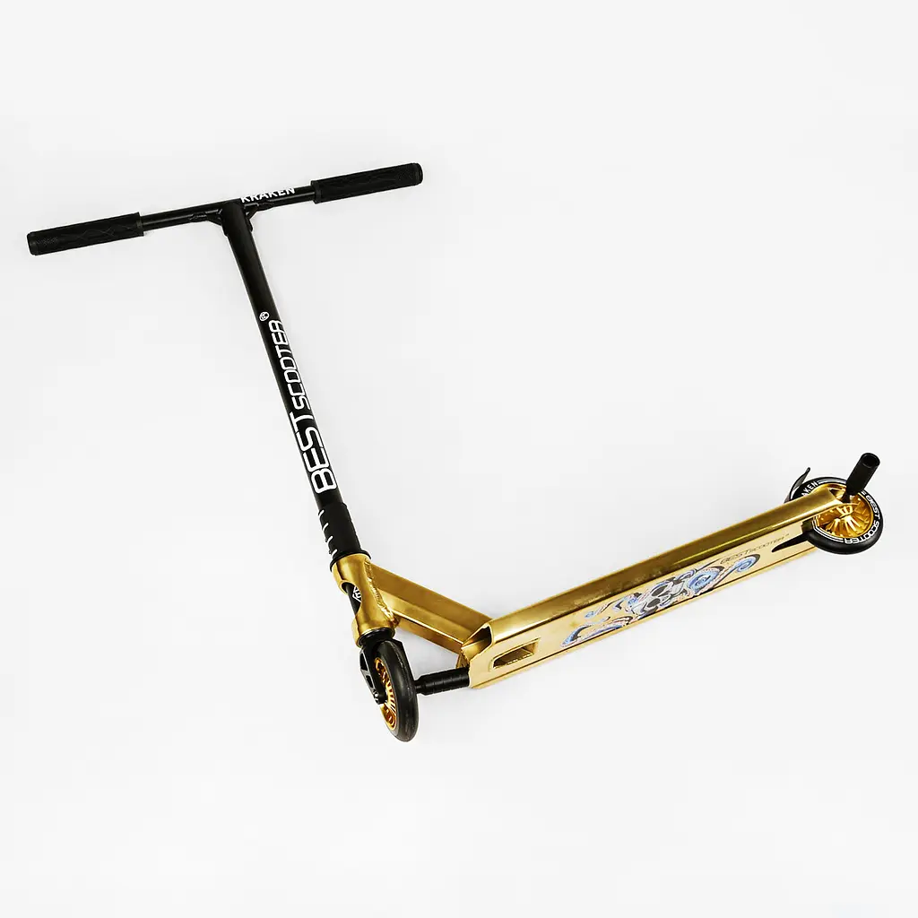 Самокат трюковий Best Scooter 58х87 см Чорно-золотий 000231339 - фото 3
