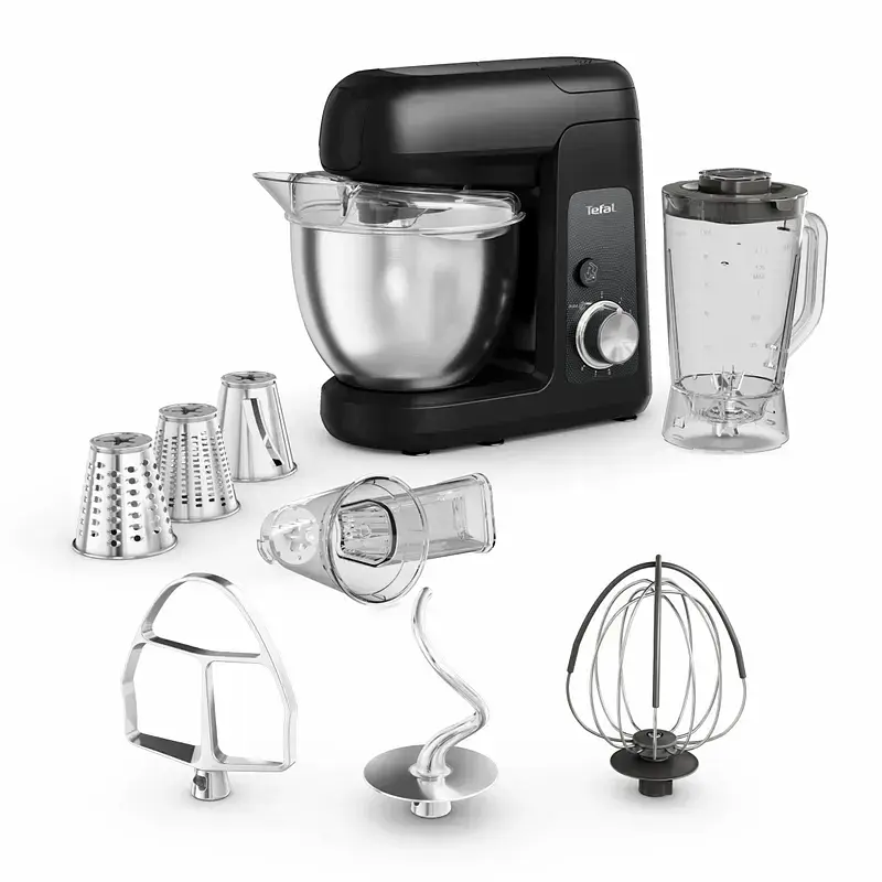 Кухонная машина Tefal Bake Partner черный 1100 Вт (QB522838) - фото 2