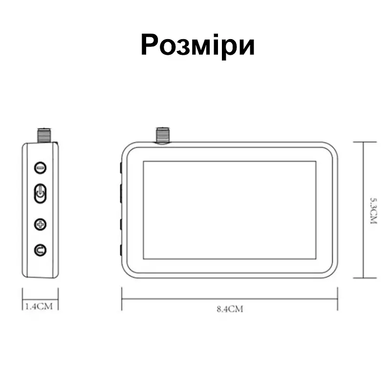 Мини FPV монитор 3 дюйма для отображения видеосигнала от квадрокоптеров и дронов 5.8 ГГц DMKR LST806 (101152) - фото 5
